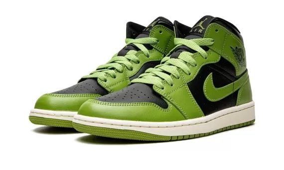 Original WMNS Air Jordan 1 Mid - Altitude Green: New Women Shoes