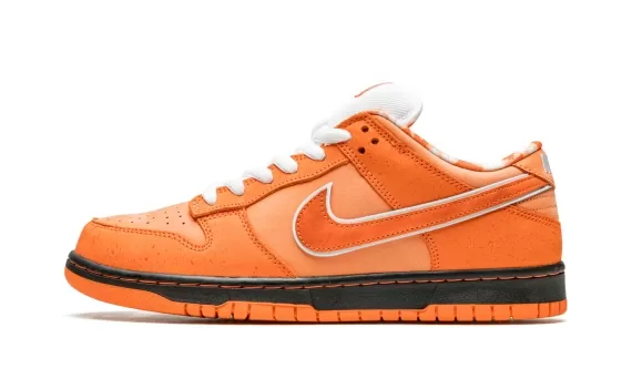 Men's New Nike SB Dunk Low Concepts - Orange Lobster from Original Outlet