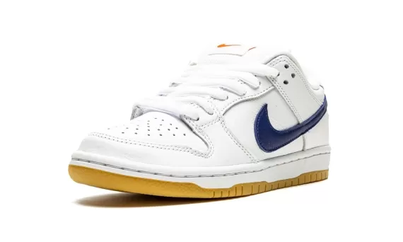 Look Your Best with Nike's SB Dunk Low Pro ISO Orange Label White/Navy for Men- New and Authentic