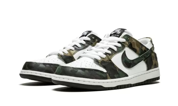 Shop Mens' Nike SB Zoom Dunk Low Pro - Camo Shoes