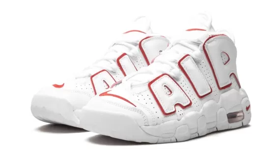 Nike Air More Uptempo GS - White / Varsity Red