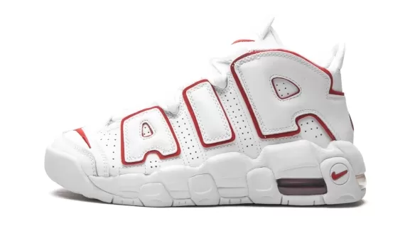 Sale Nike Air More Uptempo GS - White / Varsity Red Women Sneakers