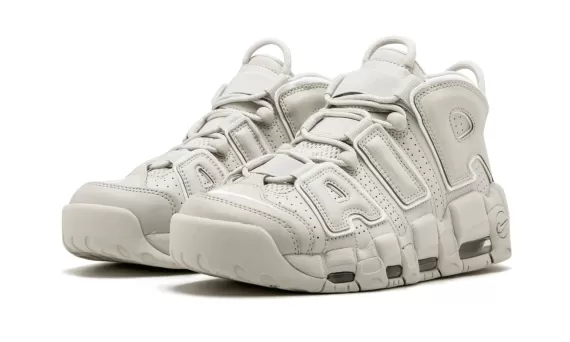 Check out the new Nike Air More Uptempo '96 Light Bone/White-Light Bone for men.