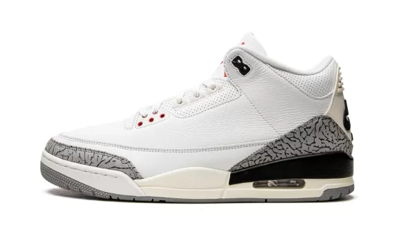 Outlet: Save Now On Air Jordan 3 White Cement Reimagined for Men!