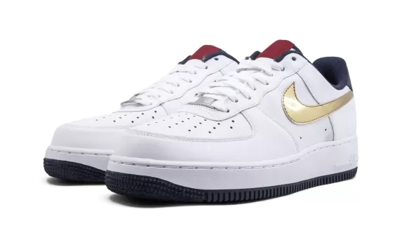 Purchase Men's Nike Air Force 1 '07 White/Metallik Gold-Obsidian