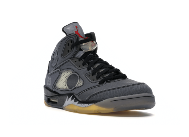 Shop the New Jordan 5 Retro Off White Black for Men