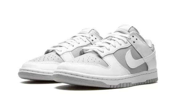 Snag Yours Now! The Nike Dunk Low - White / Grey Women's Sneaker.