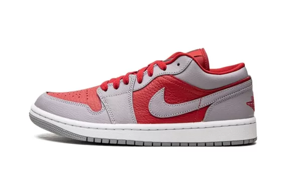 Outfit yourself in the Air Jordan 1 Low SE in Gym Red, Cement Grey, and Black - Perfect for her!