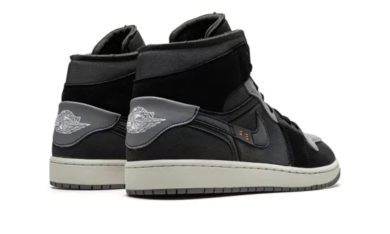 Make Your Footwear Stand Out with the Stylish Air Jordan 1 Mid SE CRAFT Inside Out - Black for Men