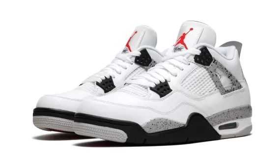 New Air Jordan 4 Retro OG - White Cement for men.