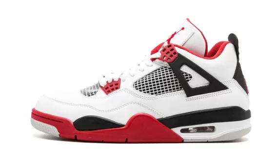 Buy original new Air Jordan 4 Retro Fire Red shoes for men