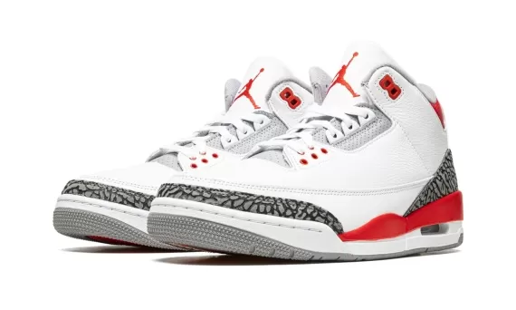 Shop Now for New Men's Air Jordan 3 Retro OG - Fire Red 2022!