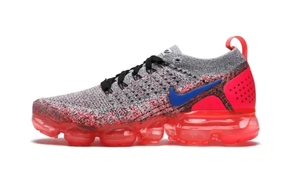 Buy women's Nike Airmax Vapormax Fluknit White/Ultramarine-Hot Punch at the Outlet.