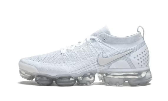 Buy Nike Air Vapormax Flyknit 2 from our outlet - White with White-Vast Grey for men.