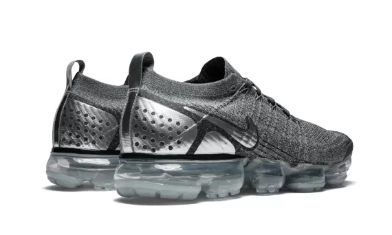 Genuine Nike Air Vapormax Flyknit 2 - Dark Grey/Chrome-Dark Grey For Women