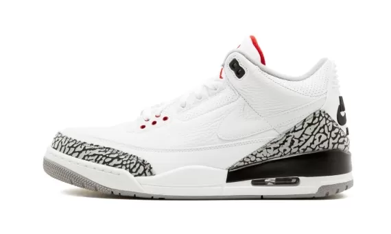 Air Jordan 3 Retro JTH NRG - White/white-Fire Red-Black