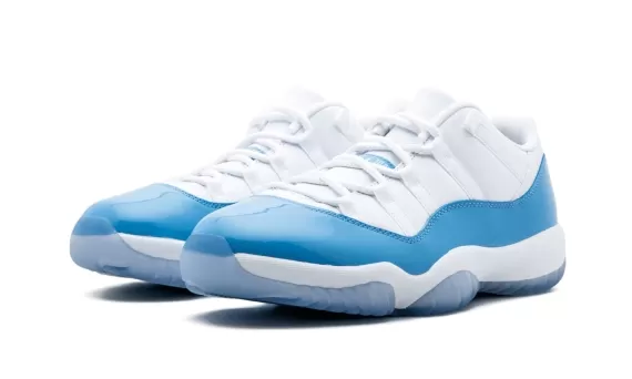 Women's Original Air Jordan 11 Retro Low in University Blue and White