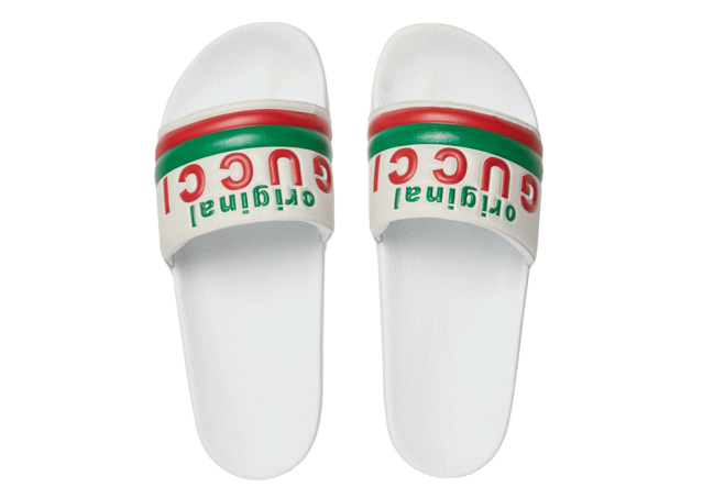 New Women's Gucci Slide Sandal in White - On Sale Now!