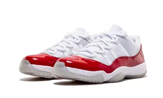 Women's Jordan 11 Retro Low - Cherry Outlet: Great Discounts on Original