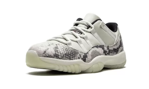 Get the Original Outlet Air Jordan 11 Retro Low Snakeskin Light Bone Now for Women