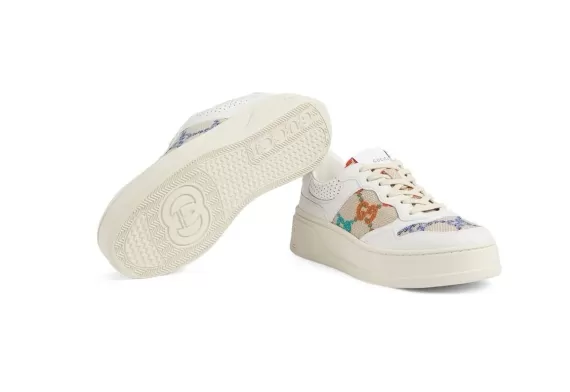 Authentic Gucci GG Low-Top Sneakers for Women - White/Multicolour - Buy Now at the Outlet