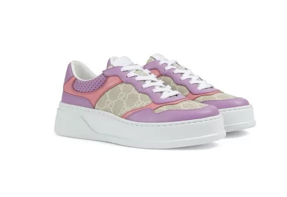 Buy Now! Women's Gucci GG Supreme Canvas Multicolour Multi-Panel Lace-Up Sneakers