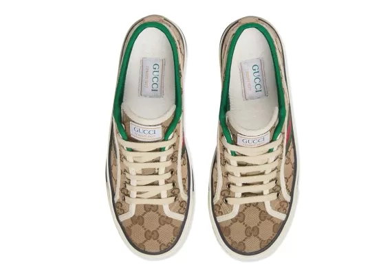 Beige/Ebony GG Gucci Tennis 1977 Sneakers for Women - Available Now!