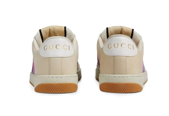 Stand Out From the Crowd in Gucci Screener Leather Sneakers for Women