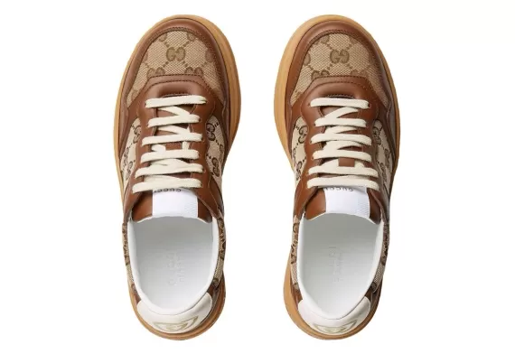 Shop the hottest Gucci GG embossed low-top sneakers for Women in Ebony-beige at our Outlet now!