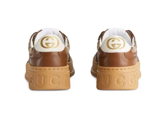 Gucci GG embossed low-top sneakers - Ebony-beige