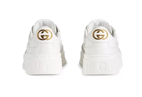 New! Gucci GG Embossed Low-Top Sneakers - GG Supreme Print White for Men