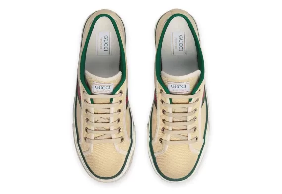 Sale - Save on Gucci Tennis 1977 Low-Top Sneakers - Beige/Green/Red for Men