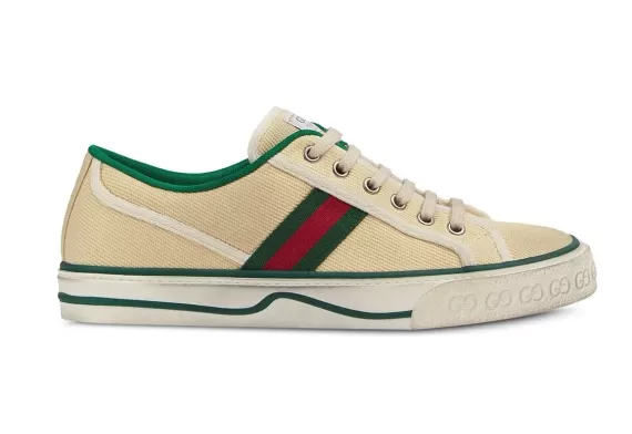 Buy Men's Gucci Tennis 1977 Low-Top Sneakers - Beige/Green/Red Now!