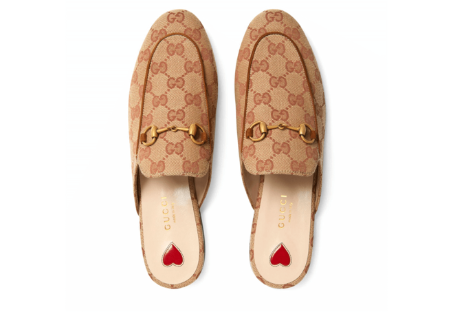 Make a Statement - Gucci Princetown GG canvas slipper at the Outlet Sale!