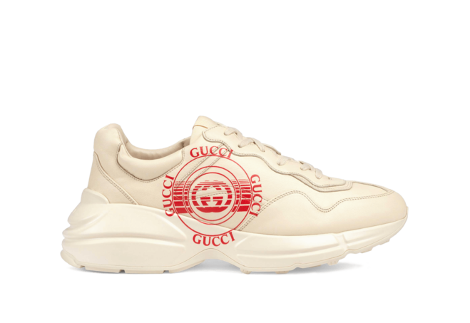 Gucci Rhyton Print Leather Sneaker for Women - Buy it now at the Outlet!