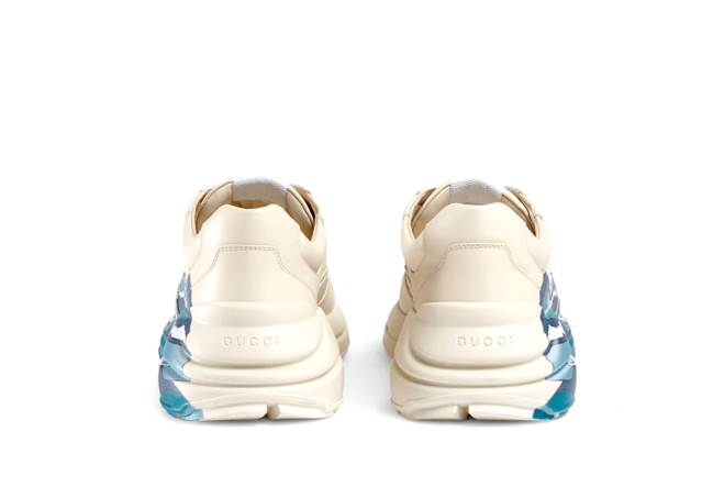 Gucci Rhyton Leather Sneaker With Wave