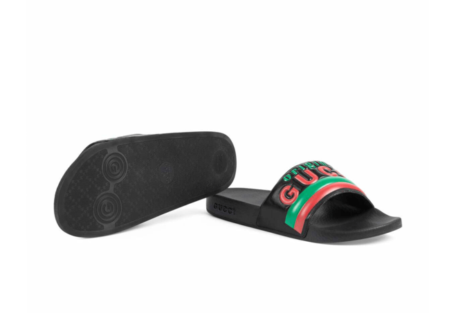 Authentic Gucci Slide Sandal Black - Men's - original Price - Outlet Sale