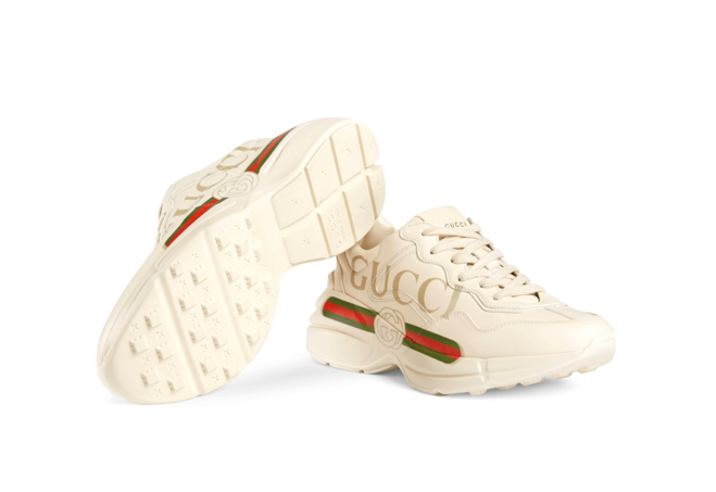 Outlet Sale - Gucci Rhyton Logo Leather Sneaker for Men