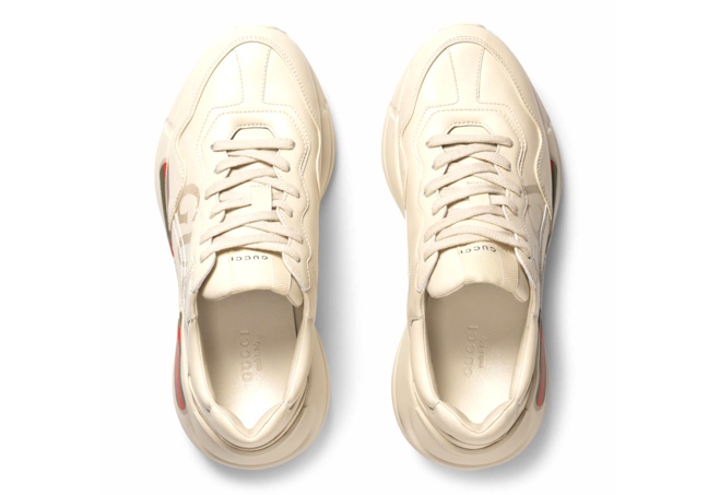 Shop Our Outlet Sale for the Latest Women's Gucci Rhyton Logo Leather Sneaker!