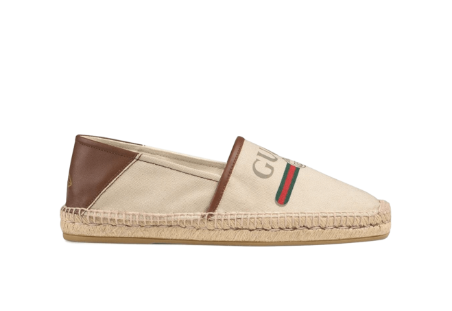 Buy the newest Gucci Logo Canvas Espadrille for Men at the outlet!