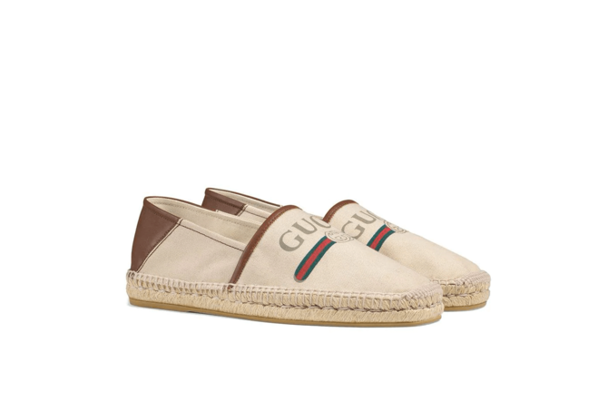 Shop the New Gucci Logo Canvas Espadrille for Women