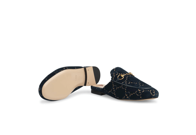 Shop Outlet for the Gucci Princetown GG Velvet Slipper for Women