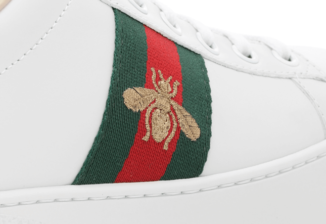 Outlet Shopping for Men's Gucci Ace Embroidered Platform Sneaker.