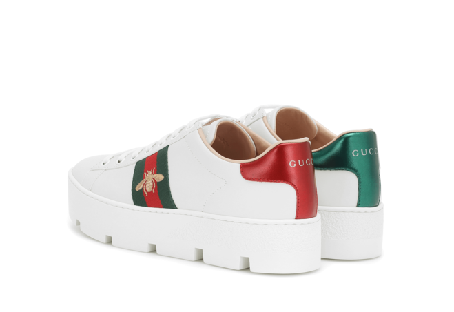 Don't Miss Out - Get Women's Gucci Ace Embroidered Platform Sneakers Now.