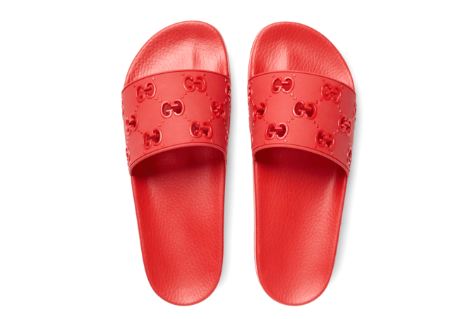 Classic GG Rubber Slides - New from Gucci