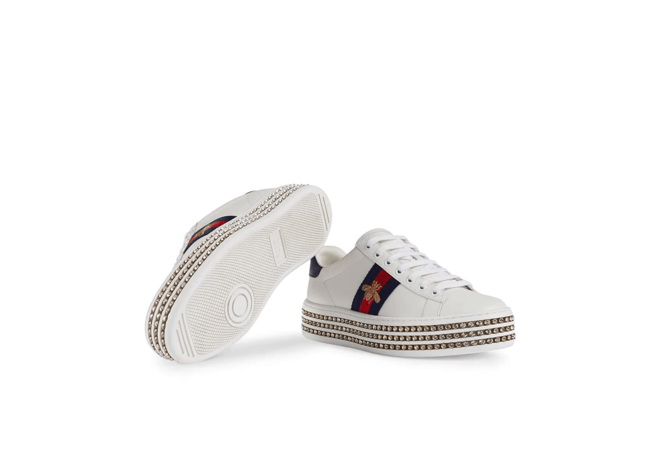 Get Stylish With Gucci Ace Sneaker With Crystals