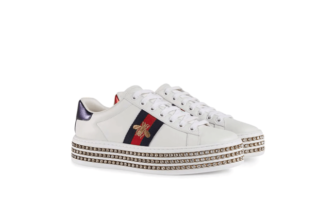 Gucci Ace Sneaker With Crystals