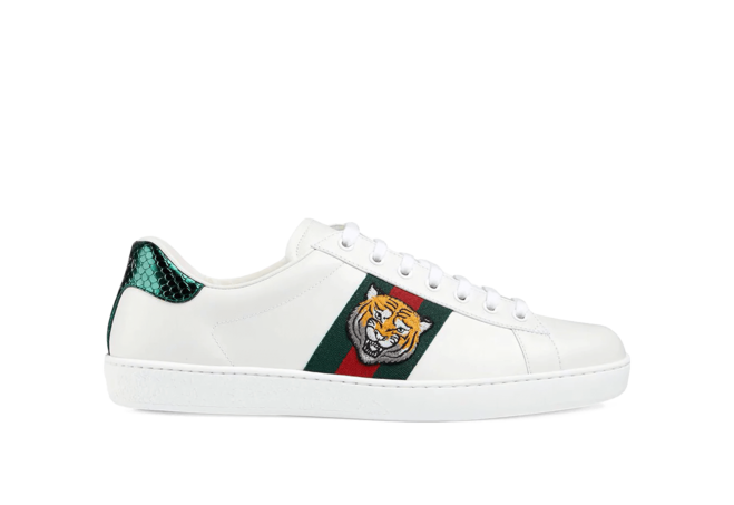 Shop Gucci Ace Tiger Appliqued Sneakers - Women's Sale