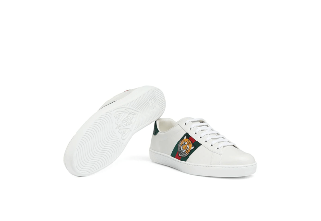 Gucci Ace Tiger Appliqued Sneakers