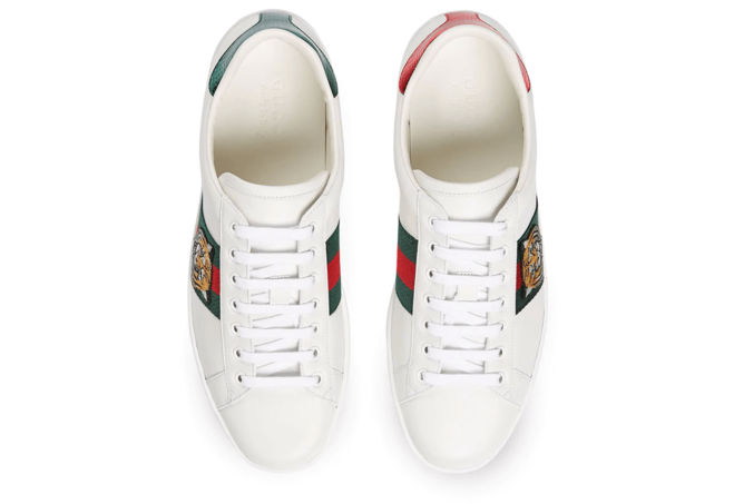 Brand New Gucci Ace Tiger AppliquÃ©d Sneakers - For Men